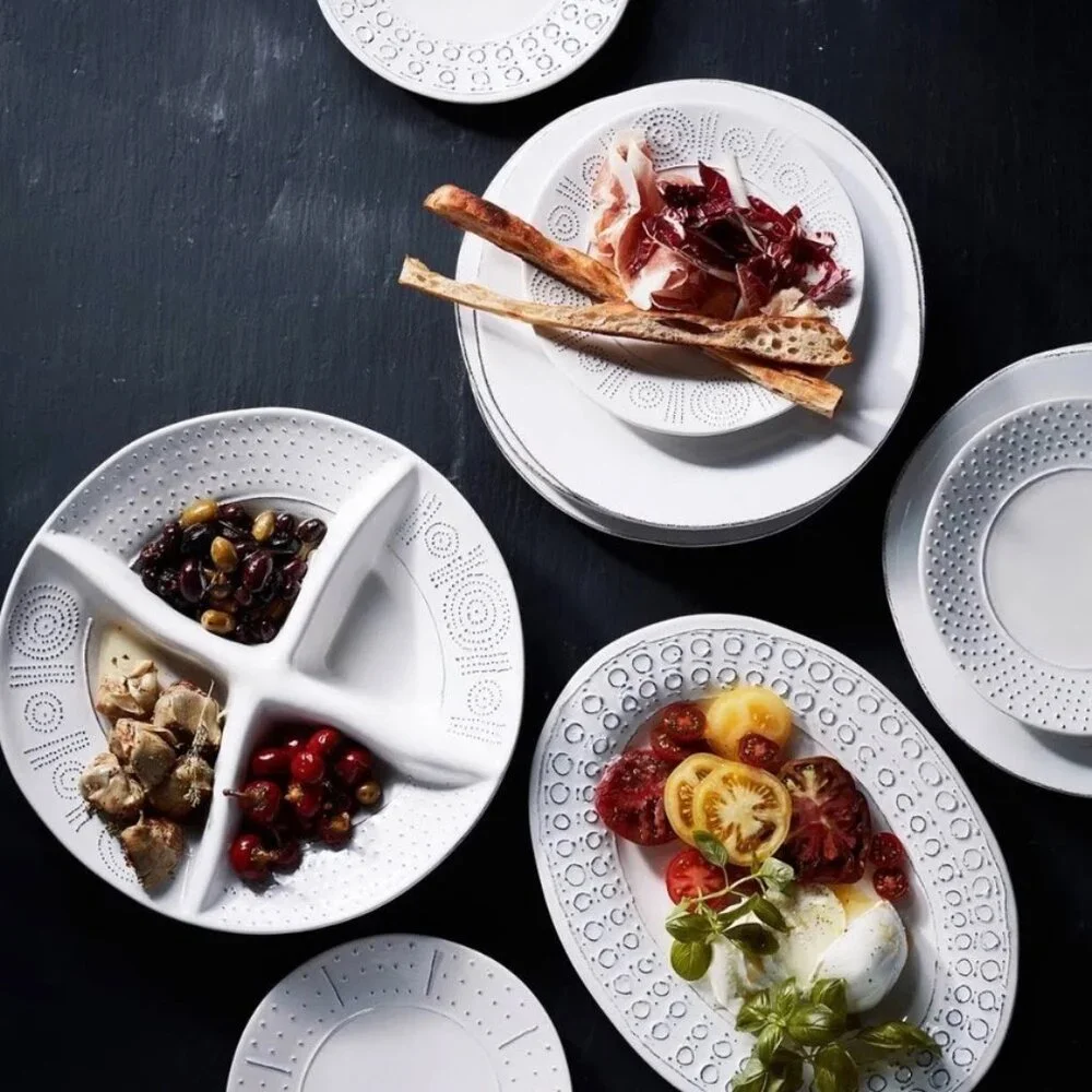 Vietri Forte Circle Salad Plate Set of 4